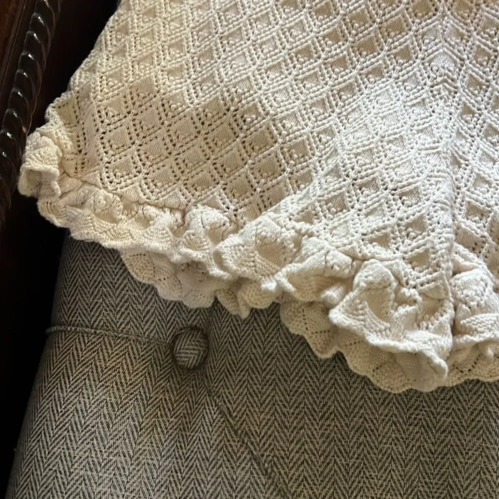 Janie and Jack Crochet Scalloped Trim Top and Shorts Size 16